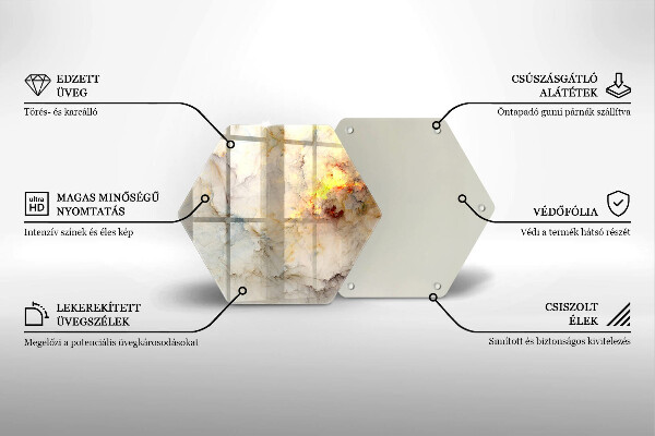 Deska kuchenna Tekstura marmur ze złotem