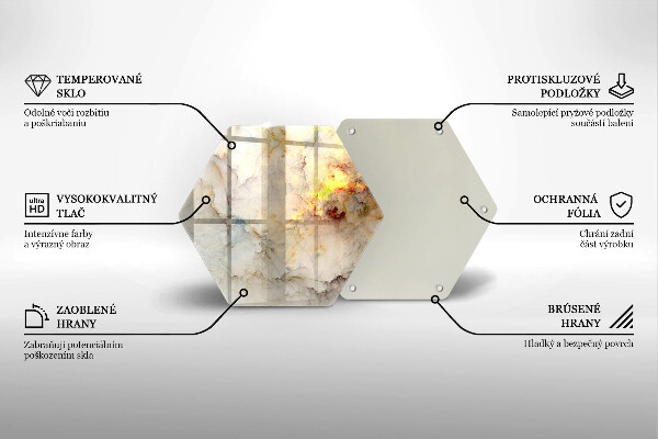 Deska kuchenna Tekstura marmur ze złotem