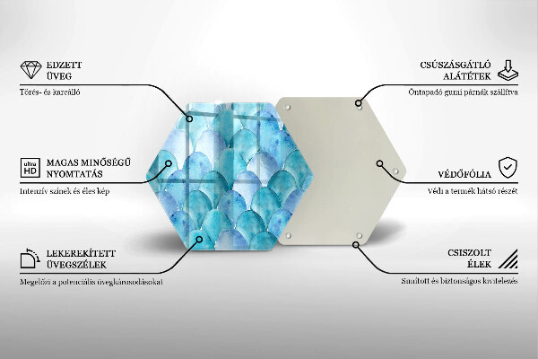 Deska kuchenna Akwarelowe łuski