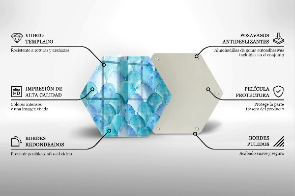 Deska kuchenna Akwarelowe łuski