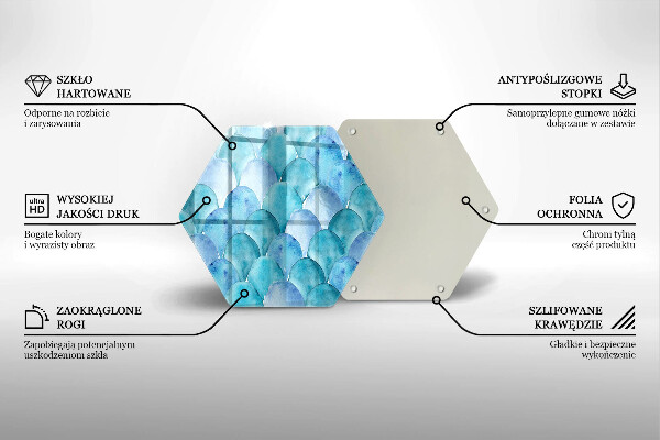 Deska kuchenna Akwarelowe łuski