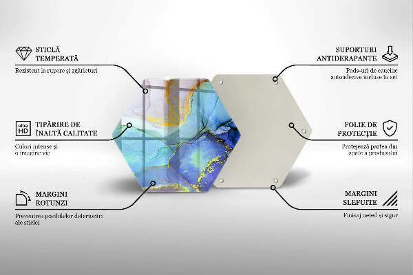 Deska kuchenna Pęknięty kamień złoto