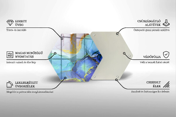 Deska kuchenna Pęknięty kamień złoto