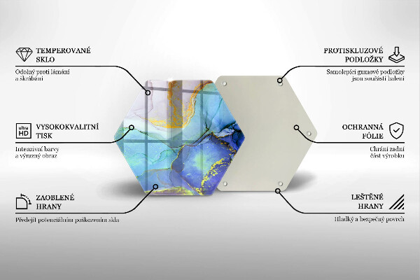 Deska kuchenna Pęknięty kamień złoto
