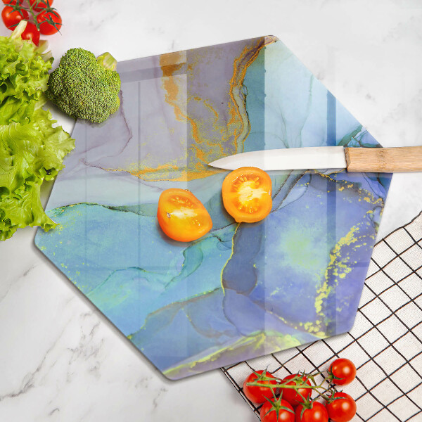 Deska kuchenna Pęknięty kamień złoto