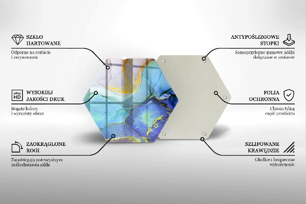 Deska kuchenna Pęknięty kamień złoto
