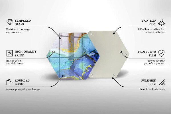 Deska kuchenna Pęknięty kamień złoto