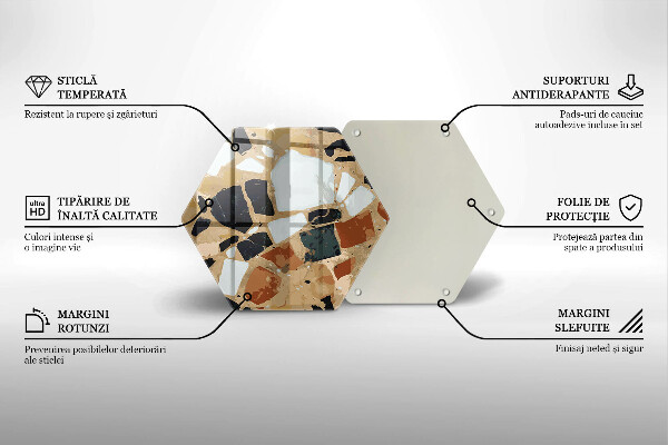 Deska kuchenna Ozdobne kamienie płyta