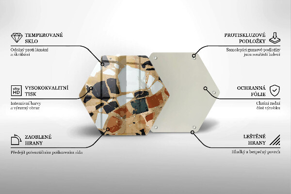 Deska kuchenna Ozdobne kamienie płyta