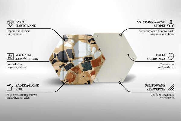 Deska kuchenna Ozdobne kamienie płyta