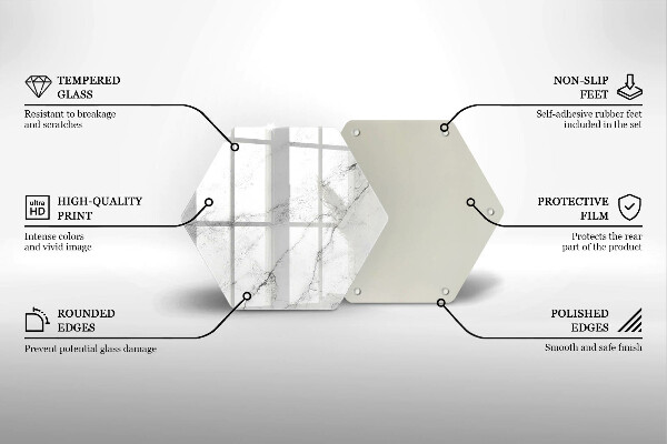 Deska szklana do kuchni Elegancki marmur tekstura