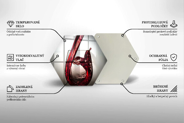Deska szklana do kuchni Kieliszek i czerwone wino