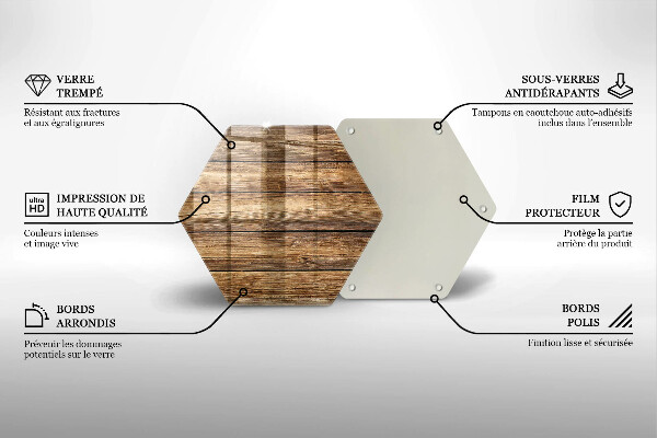 Deska szklana do kuchni Deski tekstura drewno