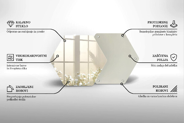 Deska kuchenna Gipsówka boho kwiaty