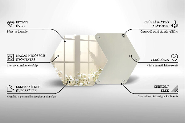 Deska kuchenna Gipsówka boho kwiaty