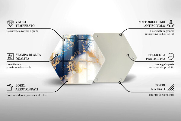Deska kuchenna Abstrakcja z błękitem
