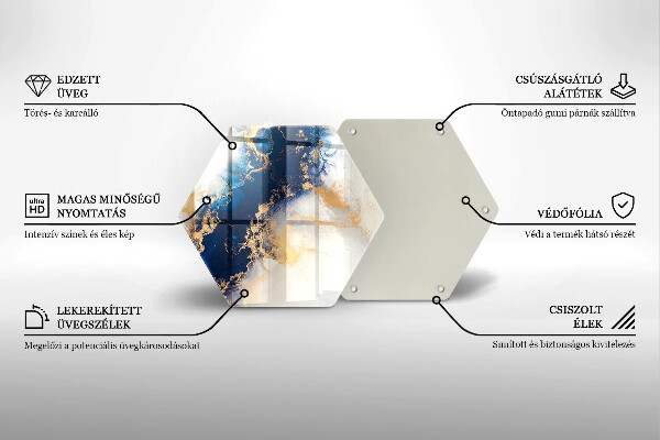 Deska kuchenna Abstrakcja z błękitem