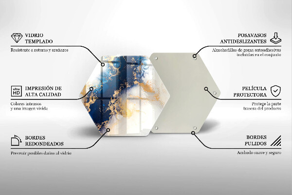 Deska kuchenna Abstrakcja z błękitem