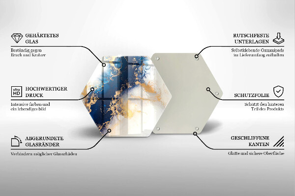 Deska kuchenna Abstrakcja z błękitem