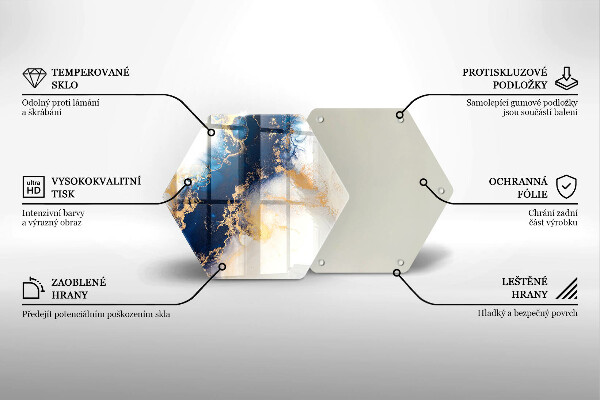 Deska kuchenna Abstrakcja z błękitem