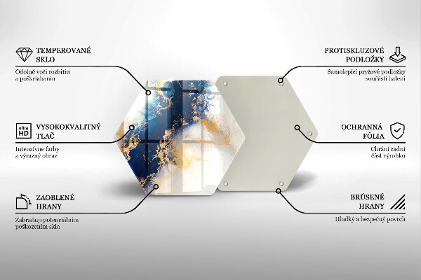 Deska kuchenna Abstrakcja z błękitem