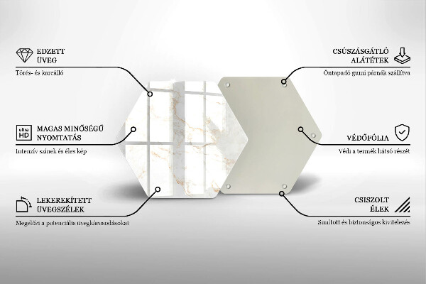 Deska szklana do kuchni Elegancki kamień marmur