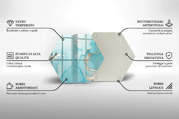 Deska szklana do kuchni Abstrakcja kamień
