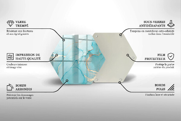 Deska szklana do kuchni Abstrakcja kamień