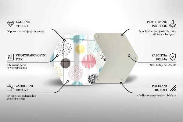 Deska szklana do kuchni Malowane kształty