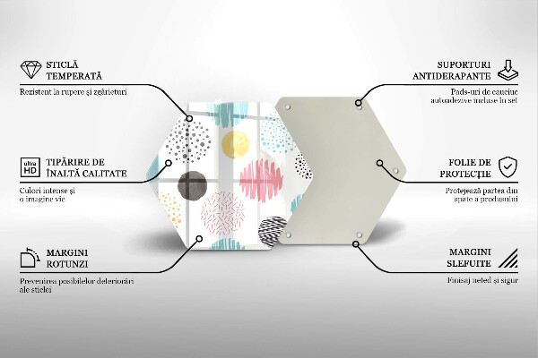 Deska szklana do kuchni Malowane kształty