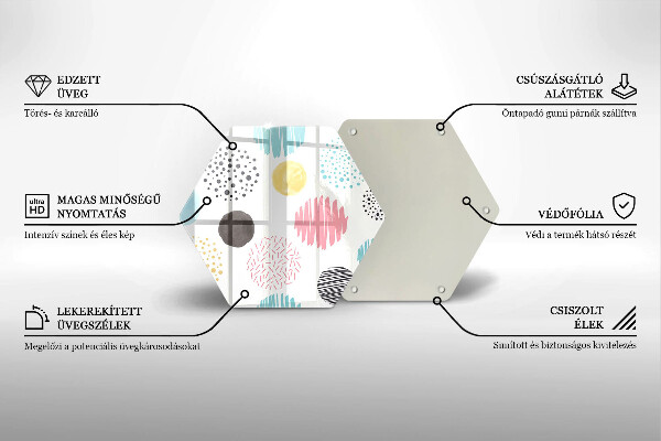 Deska szklana do kuchni Malowane kształty