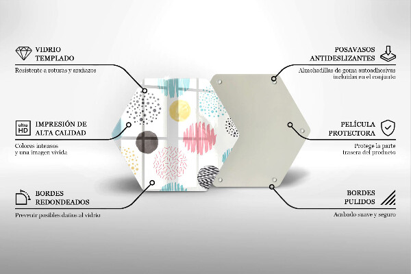 Deska szklana do kuchni Malowane kształty