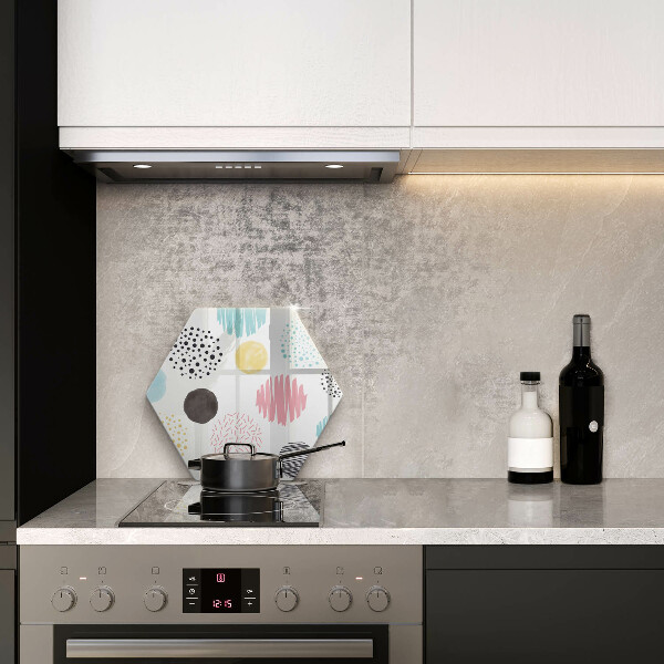 Deska szklana do kuchni Malowane kształty