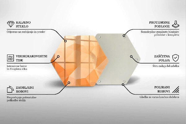 Deska szklana do kuchni Geometryczne tło