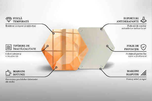 Deska szklana do kuchni Geometryczne tło