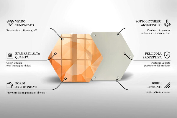Deska szklana do kuchni Geometryczne tło