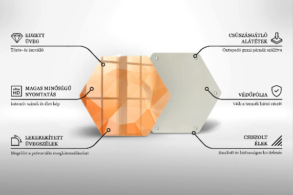 Deska szklana do kuchni Geometryczne tło