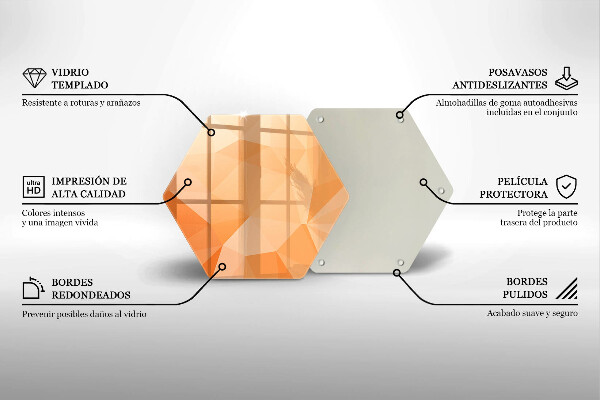 Deska szklana do kuchni Geometryczne tło