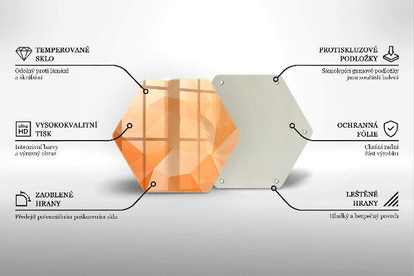 Deska szklana do kuchni Geometryczne tło