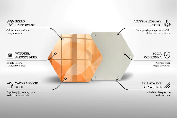 Deska szklana do kuchni Geometryczne tło