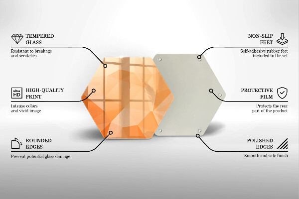 Deska szklana do kuchni Geometryczne tło