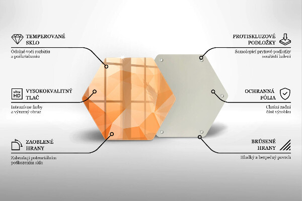 Deska szklana do kuchni Geometryczne tło