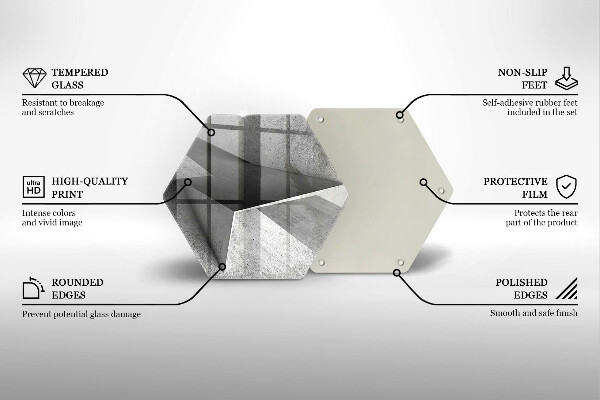 Deska szklana do kuchni Betonowa abstrakcja