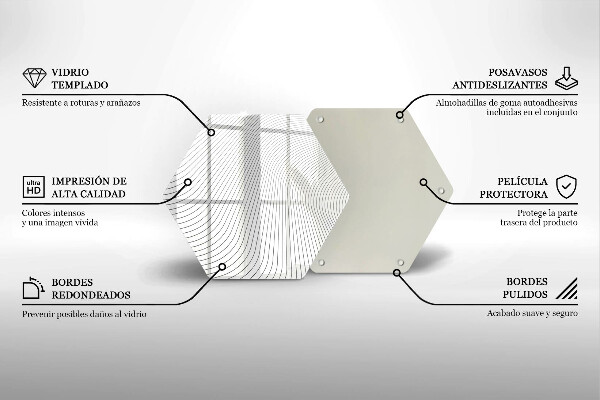 Deska szklana do kuchni Nowoczesny wzór linie