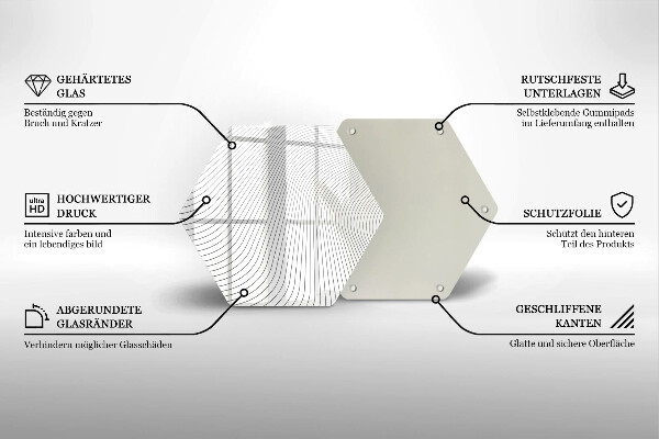 Deska szklana do kuchni Nowoczesny wzór linie