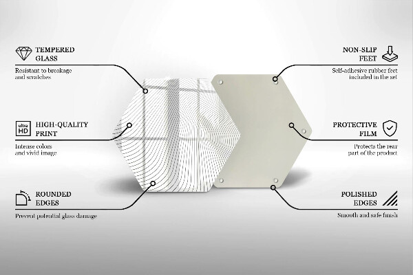 Deska szklana do kuchni Nowoczesny wzór linie