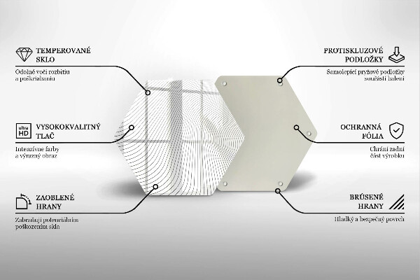 Deska szklana do kuchni Nowoczesny wzór linie