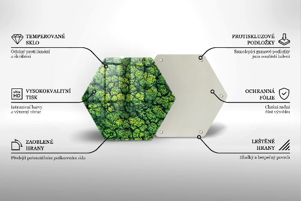 Deska szklana do kuchni Natura rośliny mech