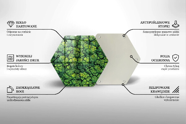 Deska szklana do kuchni Natura rośliny mech