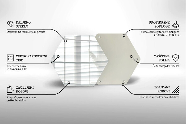 Deska szklana do kuchni Nowoczesna struktura